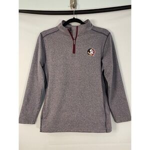Champion Florida State Seminoles Quarter Zip Pullover Sweatshirt Womens Size L